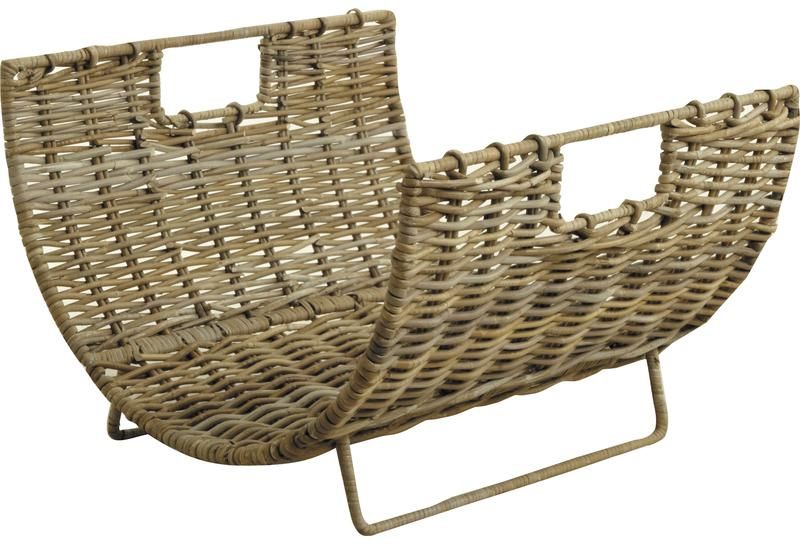 Porte bûches poelet gris Lune