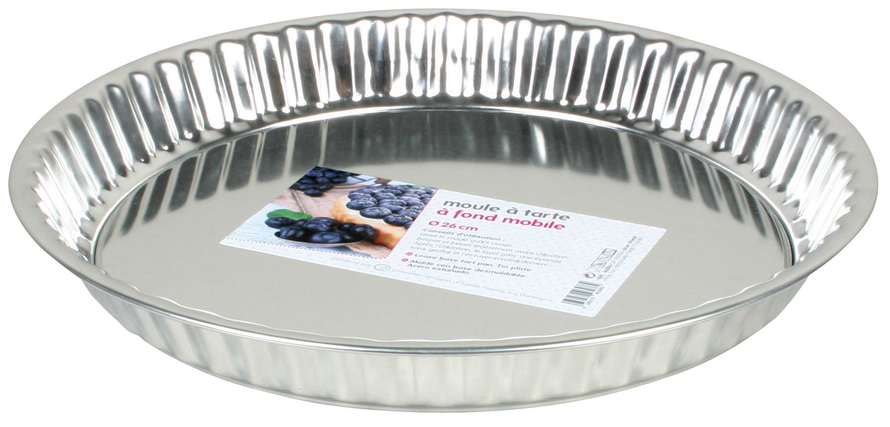 Moule à tarte fond mobile 28cm