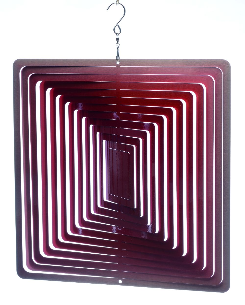 Mobile à vent carré rouge 15cm Petit modèle