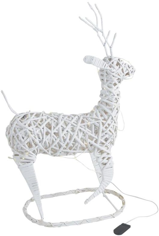 Cerf lumineux en osier blanc