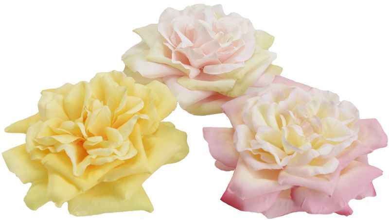 Rose flottante artificielle (lot de 3)