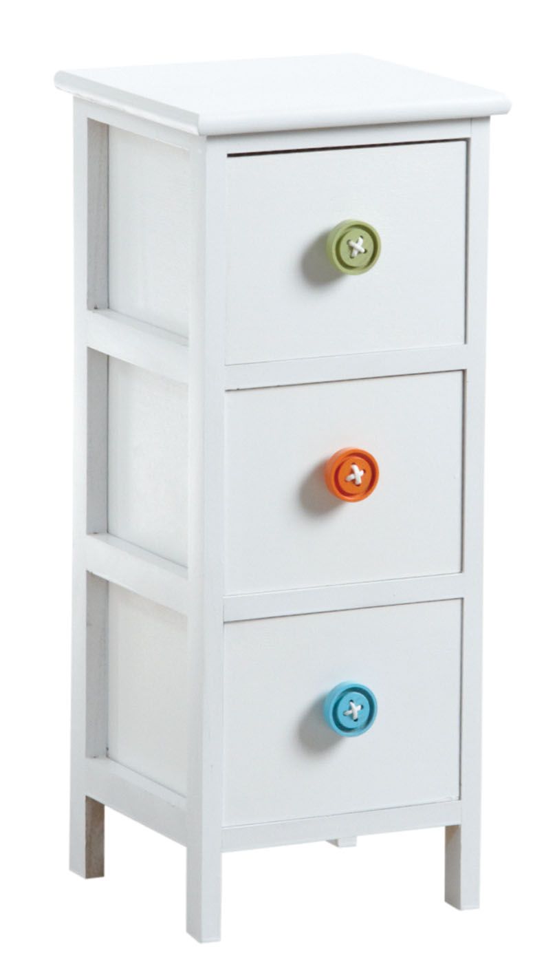 Commode 3 tiroirs avec boutons