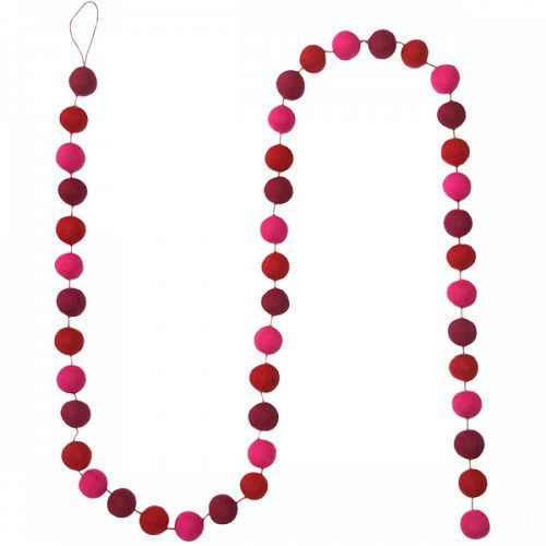 Guirlande boules feutres couleurs