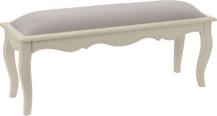 Banquette bois et assise lin Beauvoir