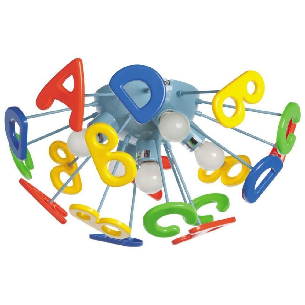 Plafonnier pour enfants lettres de l'alphabet multicolore