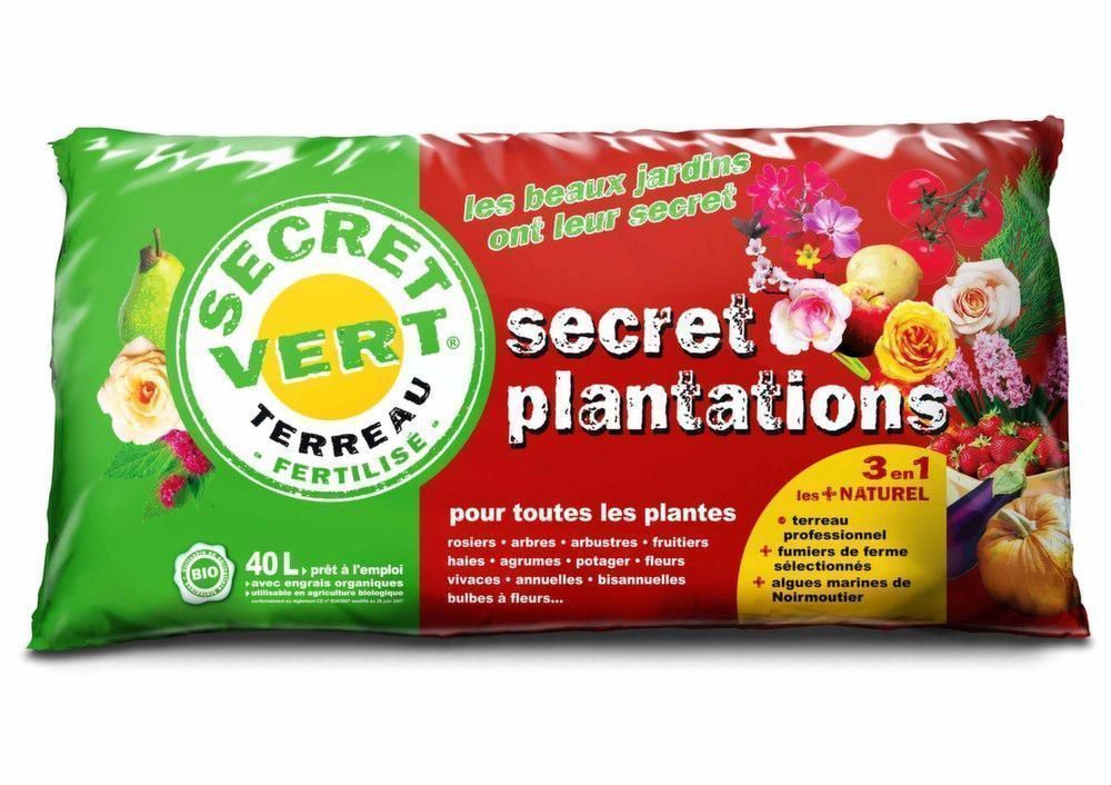 Secret Plantations terreau bio pour toutes les plantes 40 litres