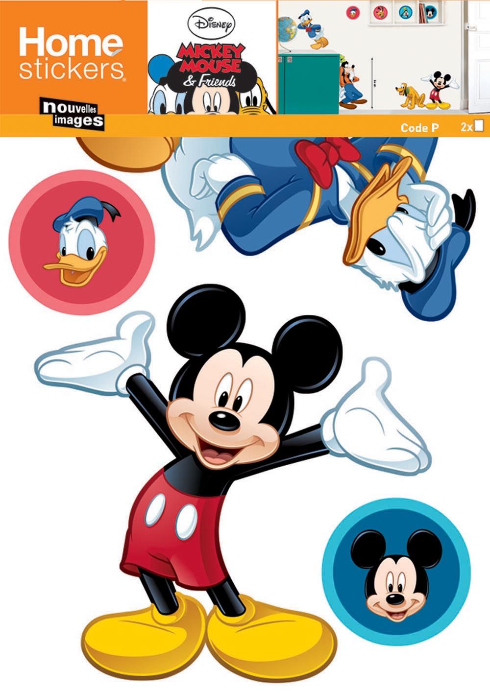 Sticker mural Mickey et 3 copains