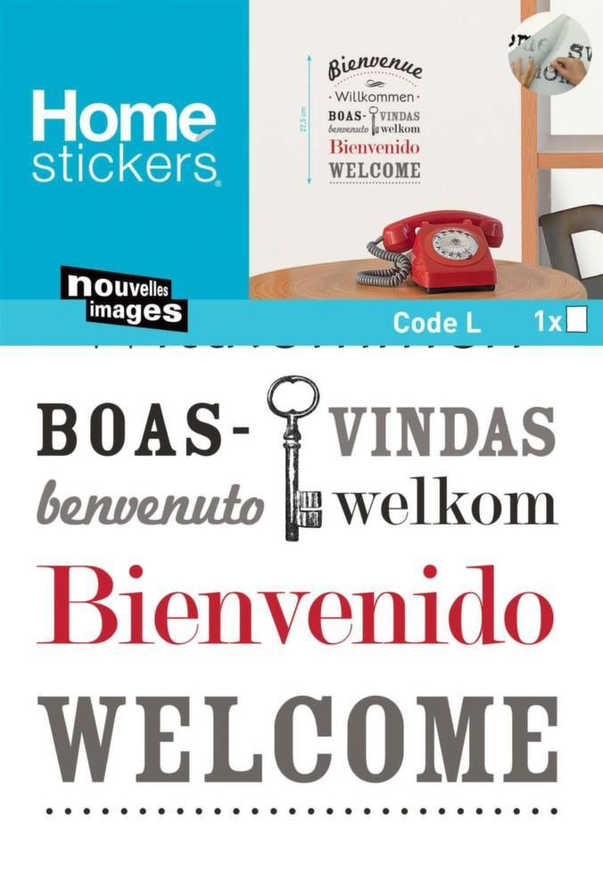 Sticker mural bienvenue en plusieurs langues