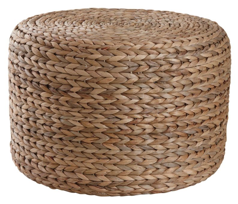 Pouf rond en jacinthe