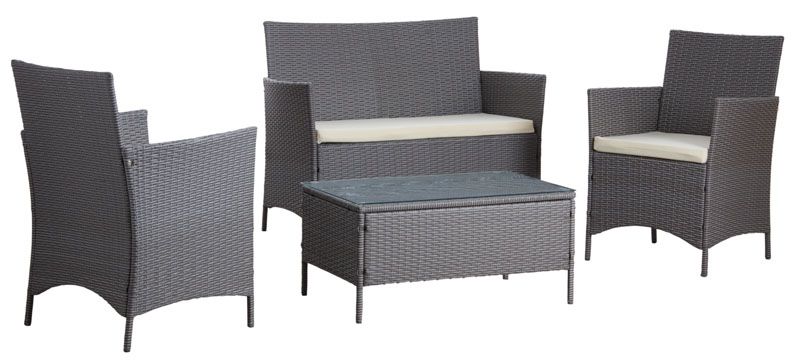 Salon 4 pièces en polyrésine