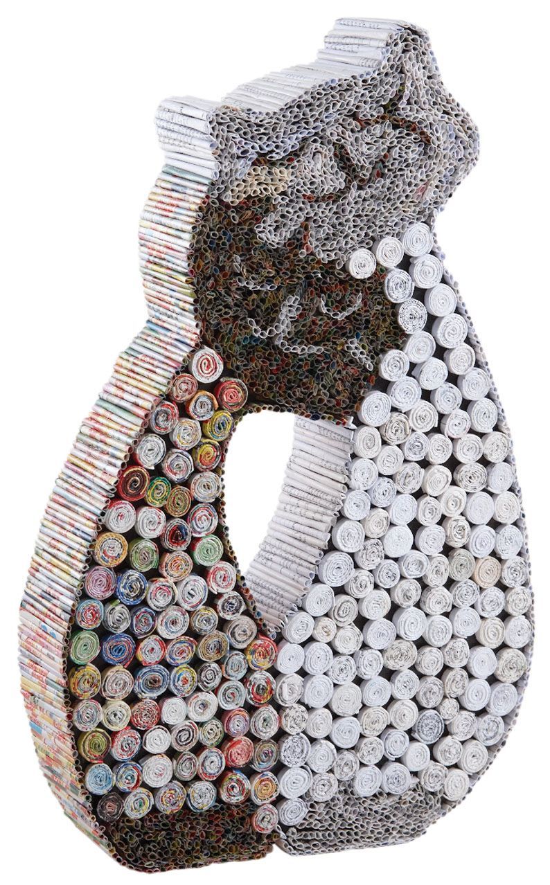 Chats en papier recyclé