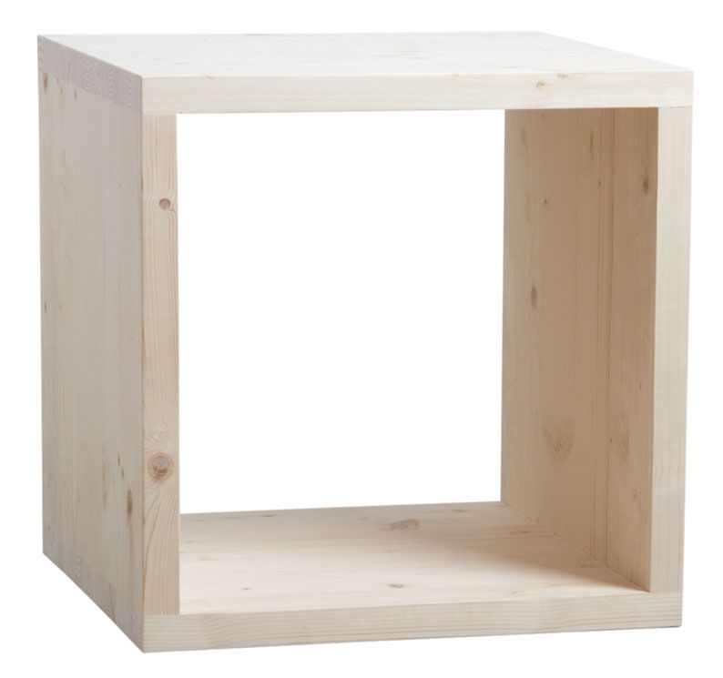 Etagère modulable 1 case en épicéa 1 case