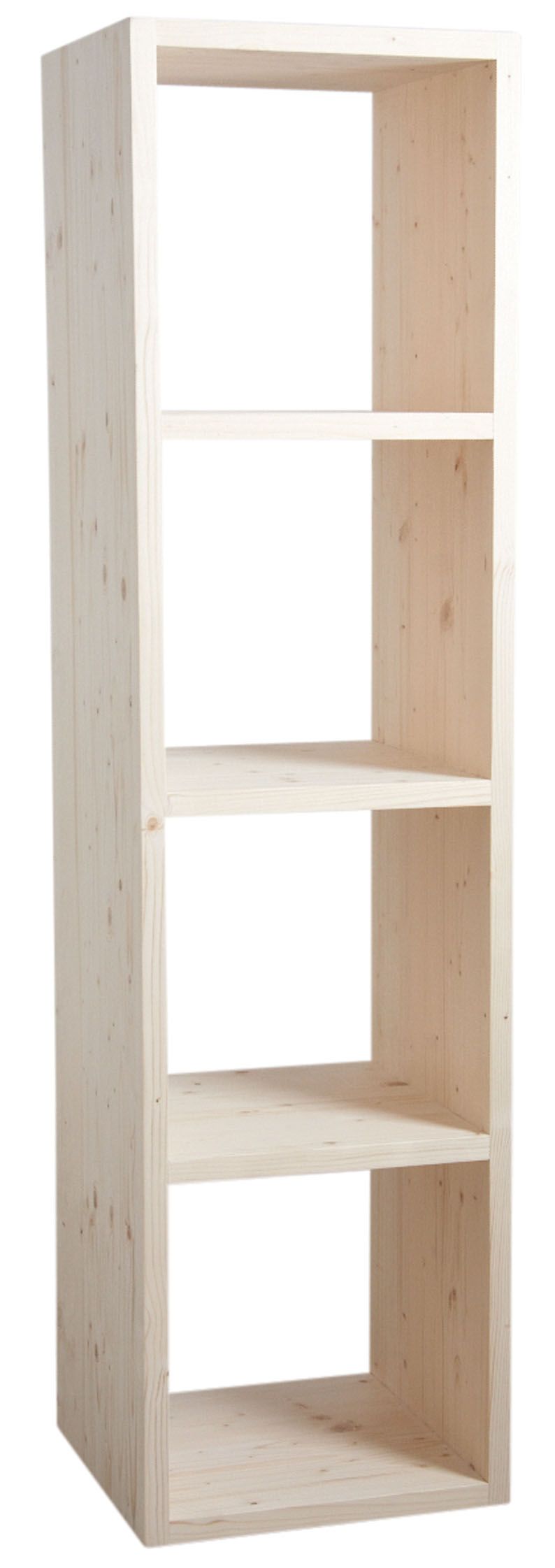 Etagère modulable 4 cases en épicéa 4 cases
