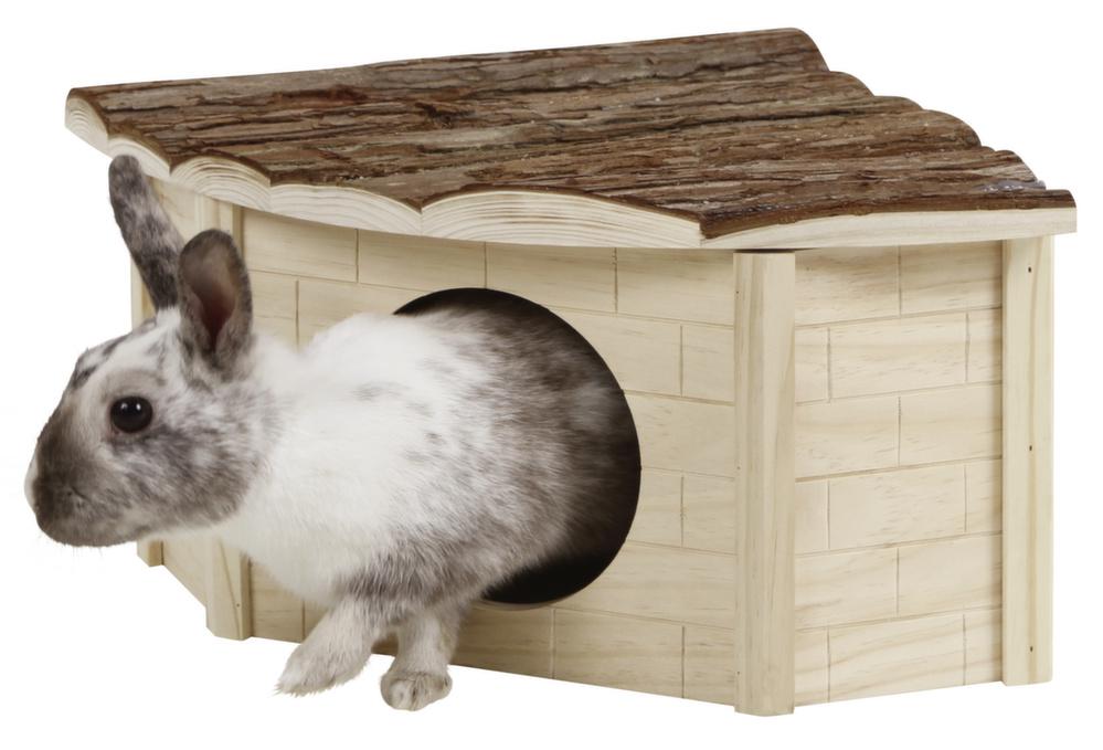 Maison d'angle pour rongeurs Nature 25x20x17 cm