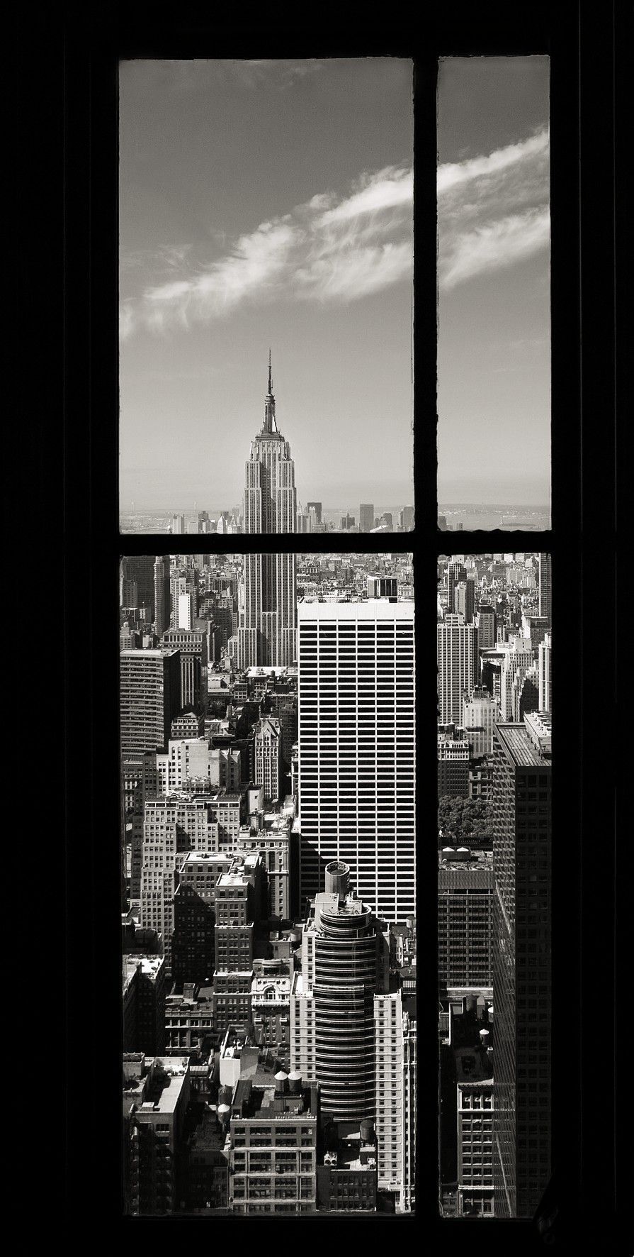 Affiche L'Empire State Building vu du Rockefeller Center New York