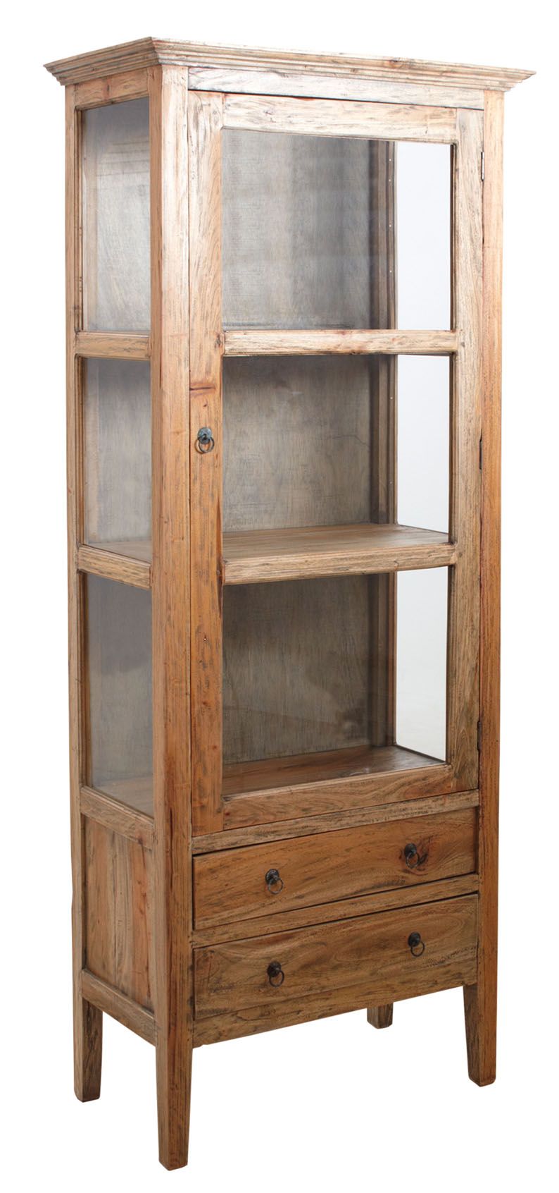 Armoire en bois et verre