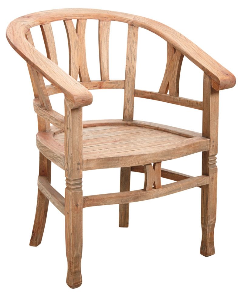 Fauteuil en bois naturel