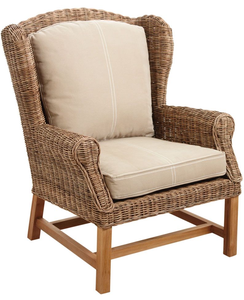 Fauteuil en poelet gris et teck Pati