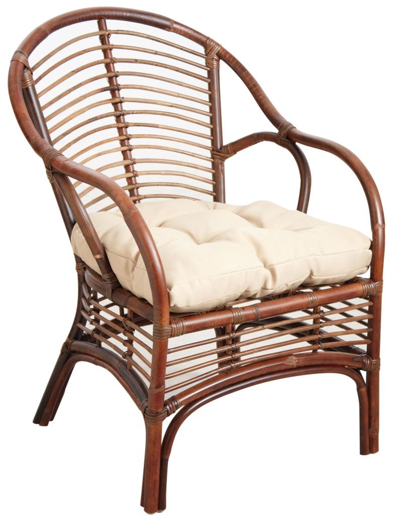 Fauteuil en rotin marron Louis