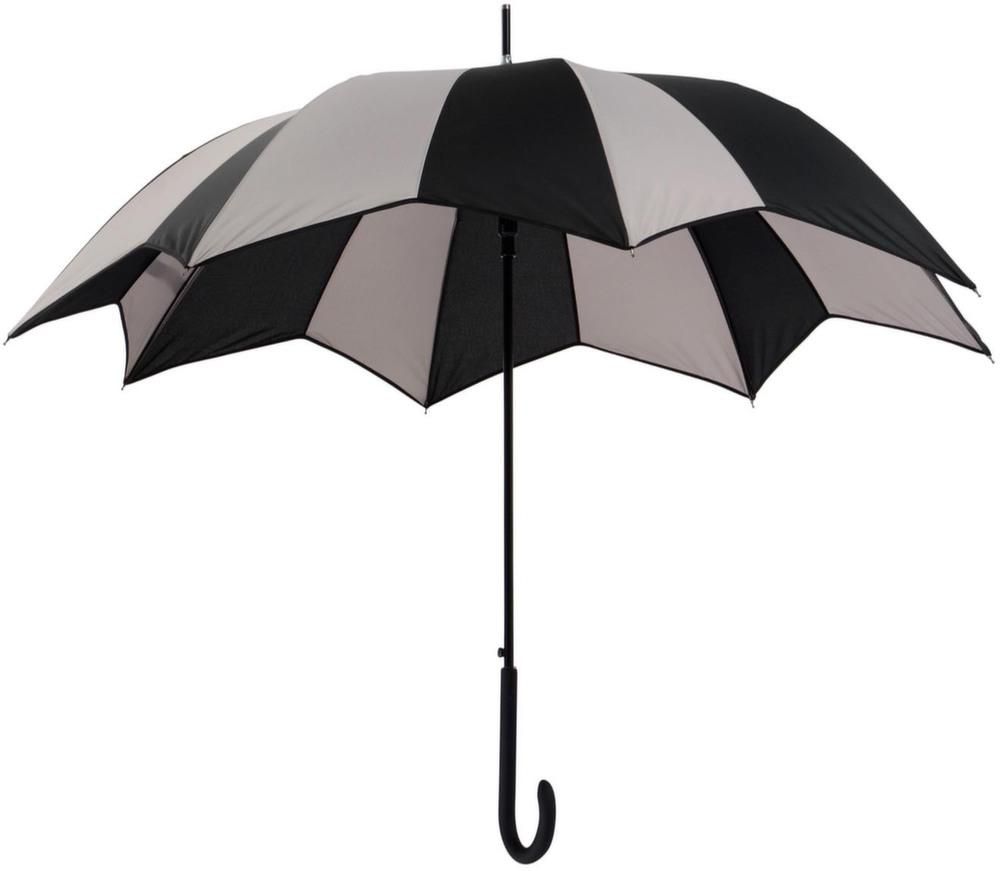 Parapluie bicolore découpe géométrique
