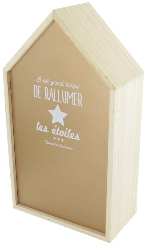 Boîte à clés en bois Maisons Marron