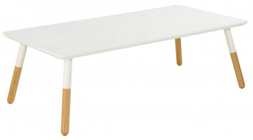 Table basse rectangulaire blanche Koppen