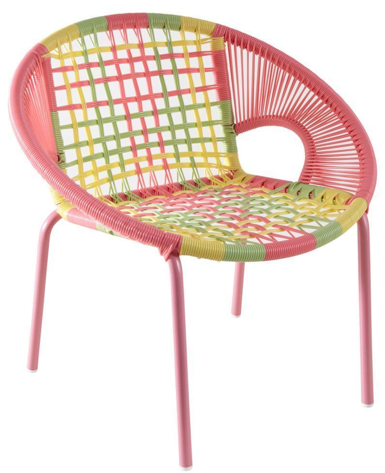 Fauteuil enfant multicolore en polyrésine
