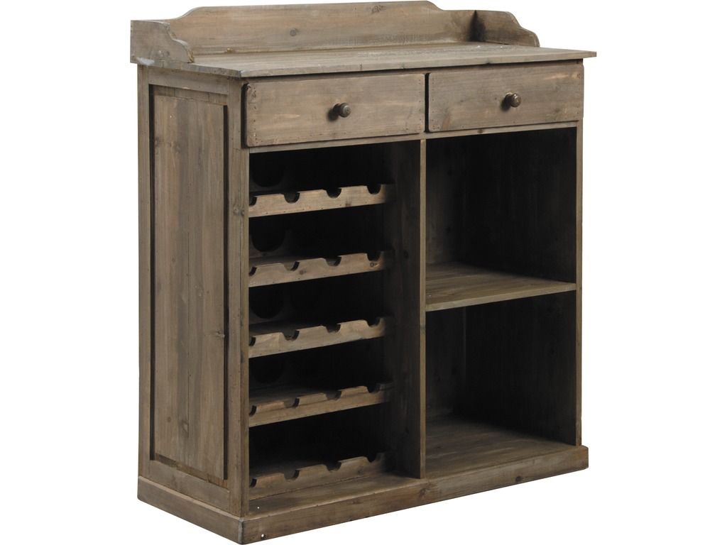 Commode comptoir en bois vieilli
