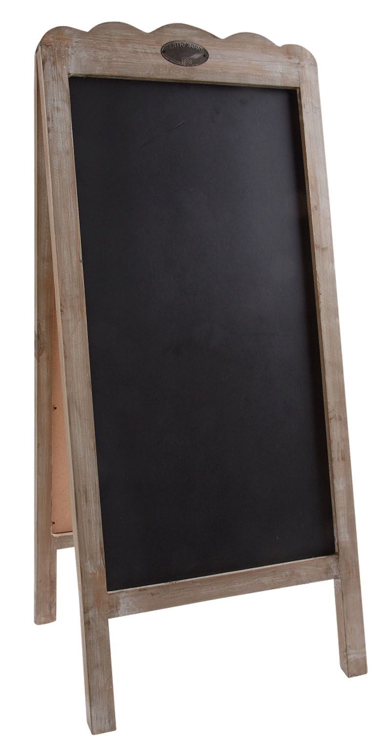 Double tableau noir en bois vieilli