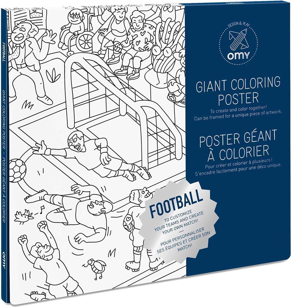 Poster à colorier 100 x 70 cm Football