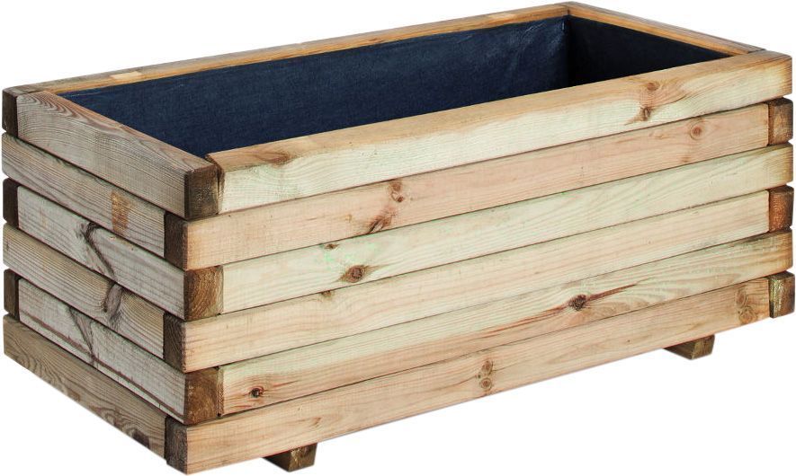 Bac à fleurs rectangle en pin Stockholm 80 x 40 x 33 cm