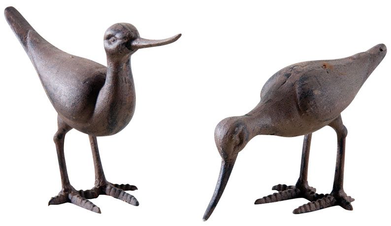 Bécasse déco en fonte (lot de 2)