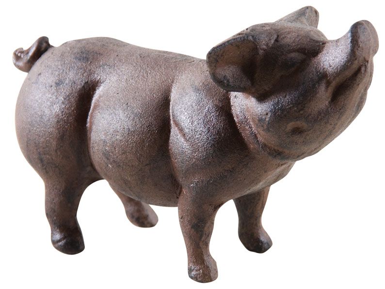 Cochon déco en fonte