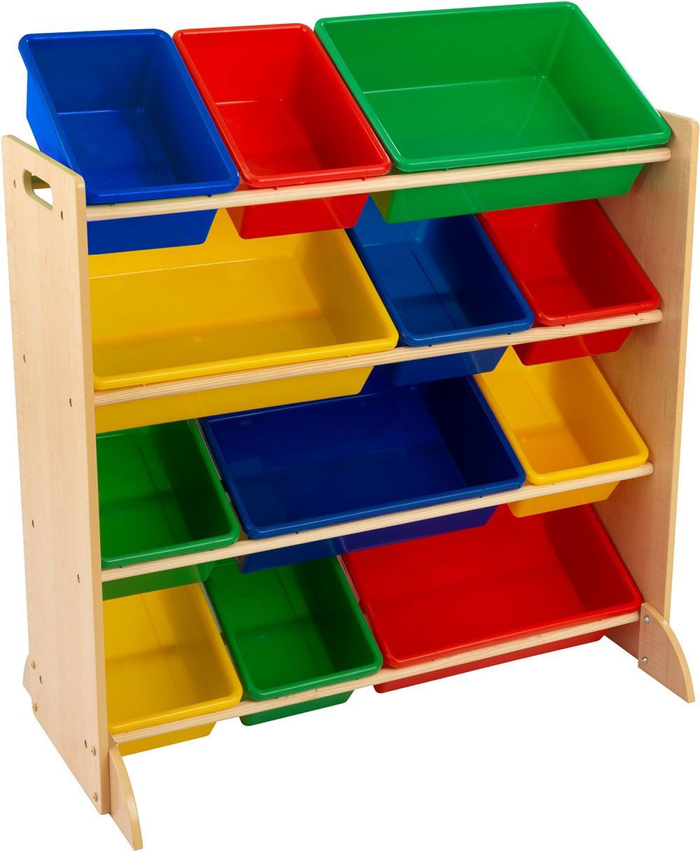 Meuble de rangement en bois 12 bacs pour enfant