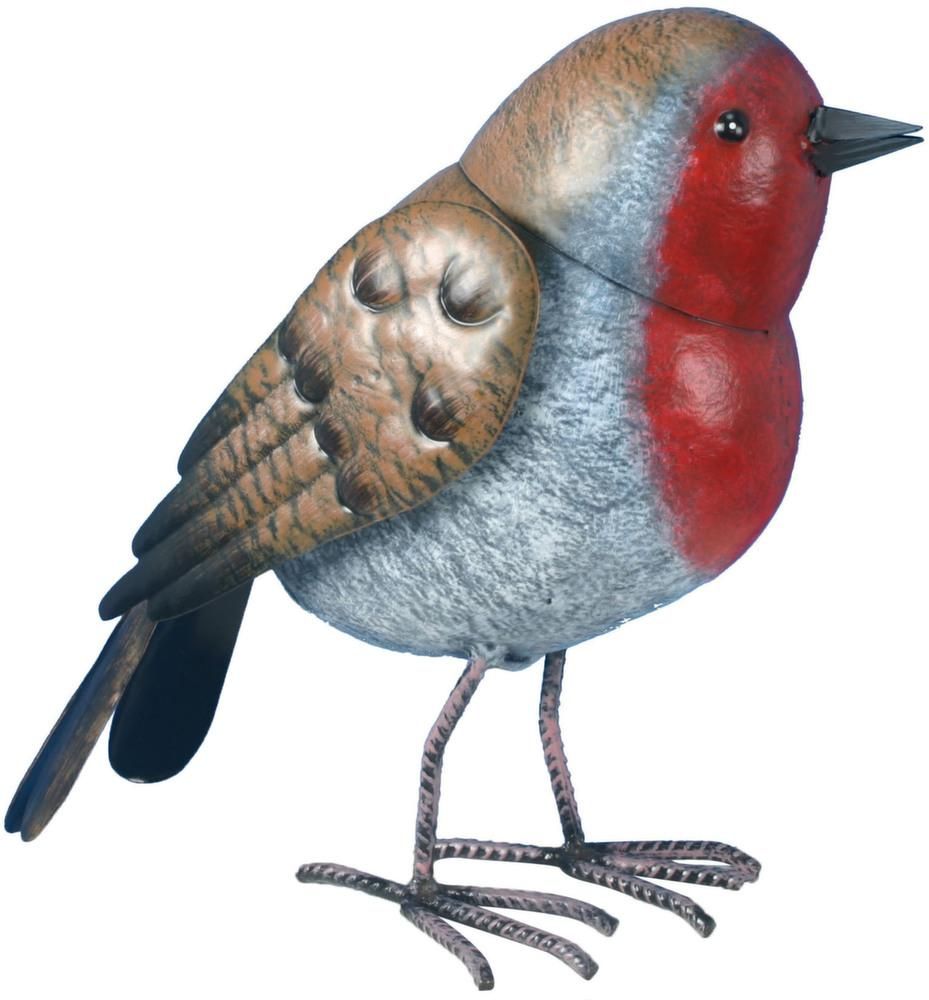 Rouge gorge en métal 27 cm