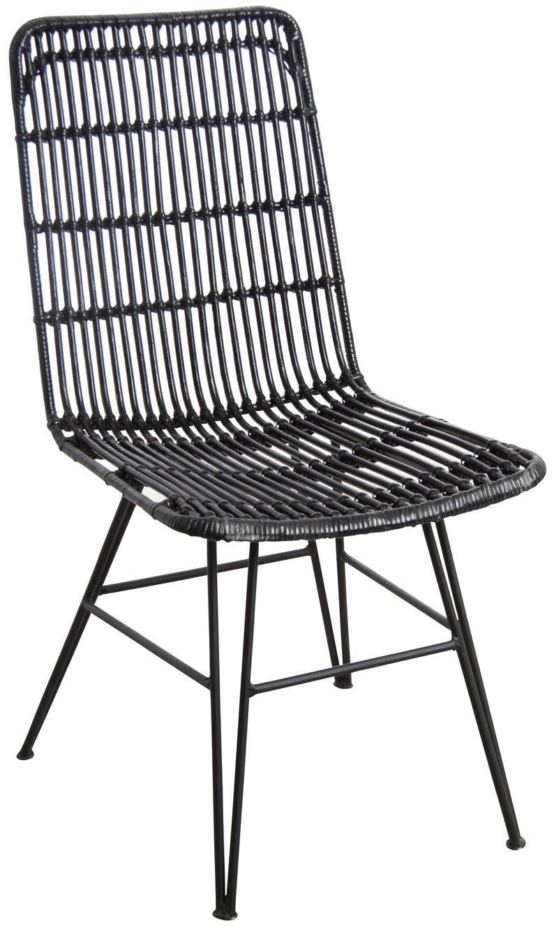 Chaise en rotin et métal Maïa