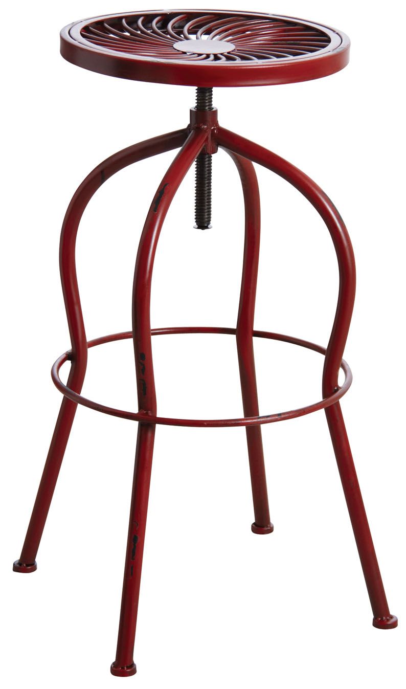 Tabouret haut pivotant en métal