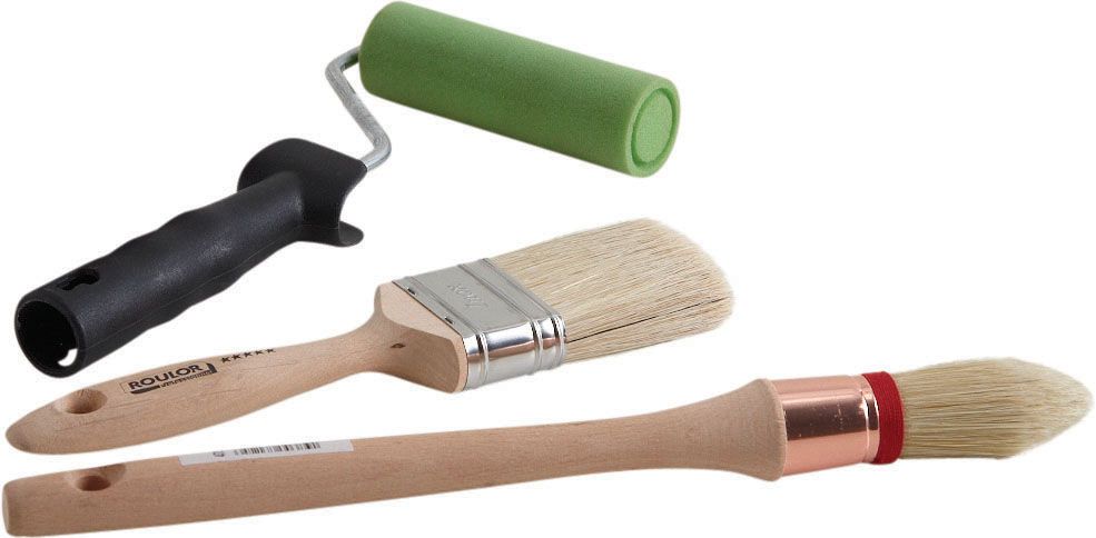 Kit peinture rouleau + queue de morue + brosse à réchampir