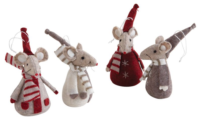 Souris en feutrine (Lot de 4)