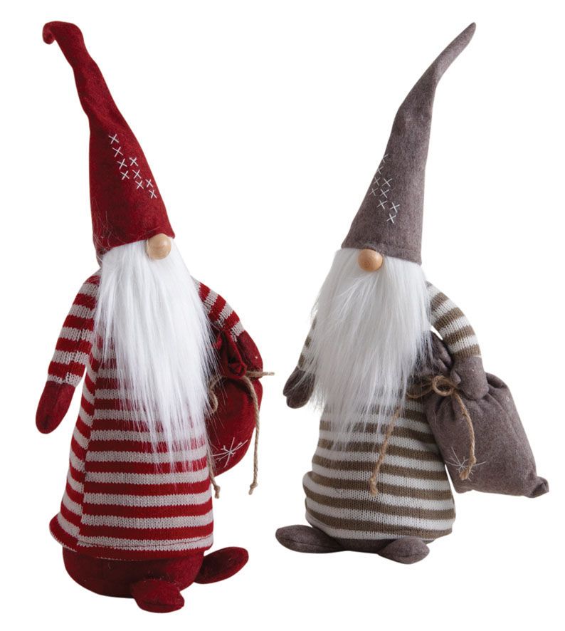 Lutin de Noël en feutrine 50 cm (Lot de 2)