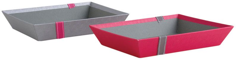 Manne en carton avec ruban (Lot de 2)