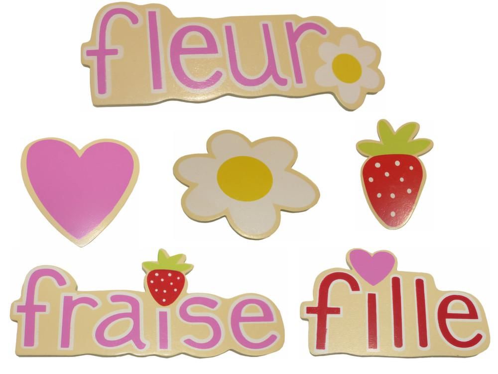 Motifs en bois Fraise (Lot de 6)