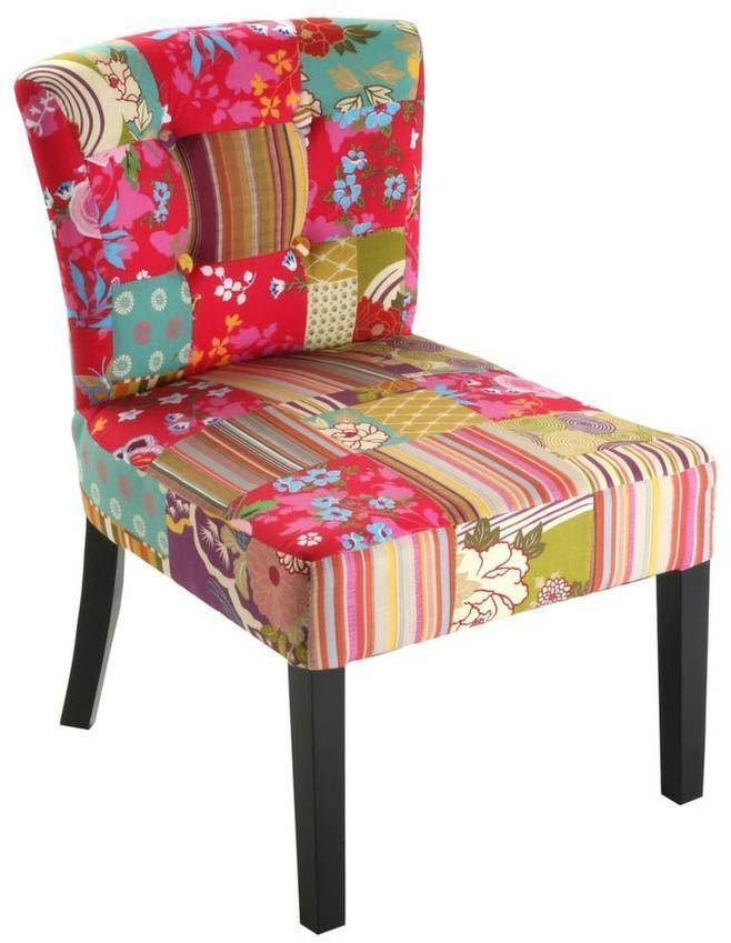 Fauteuil sans accoudoirs Patchwork bohème