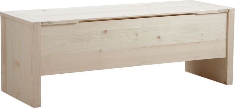 Coffre de rangement en bois brut