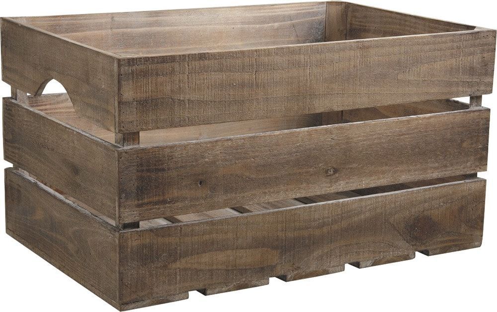 Caisse ancienne en bois vieilli