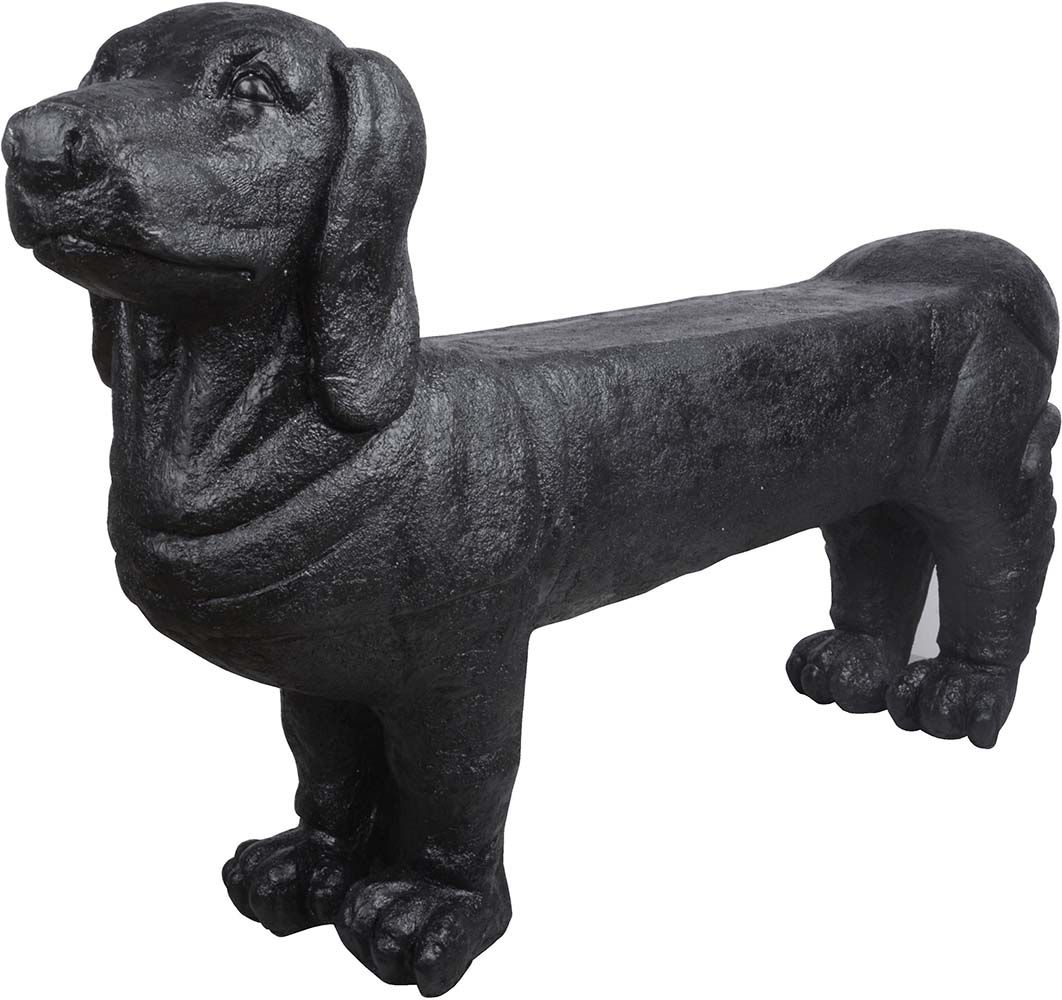 Banc de jardin teckel en pierre