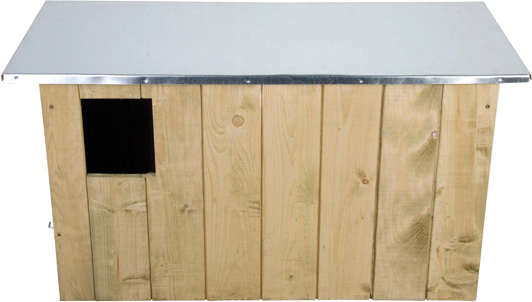 Nichoir Chouette en pin et zinc