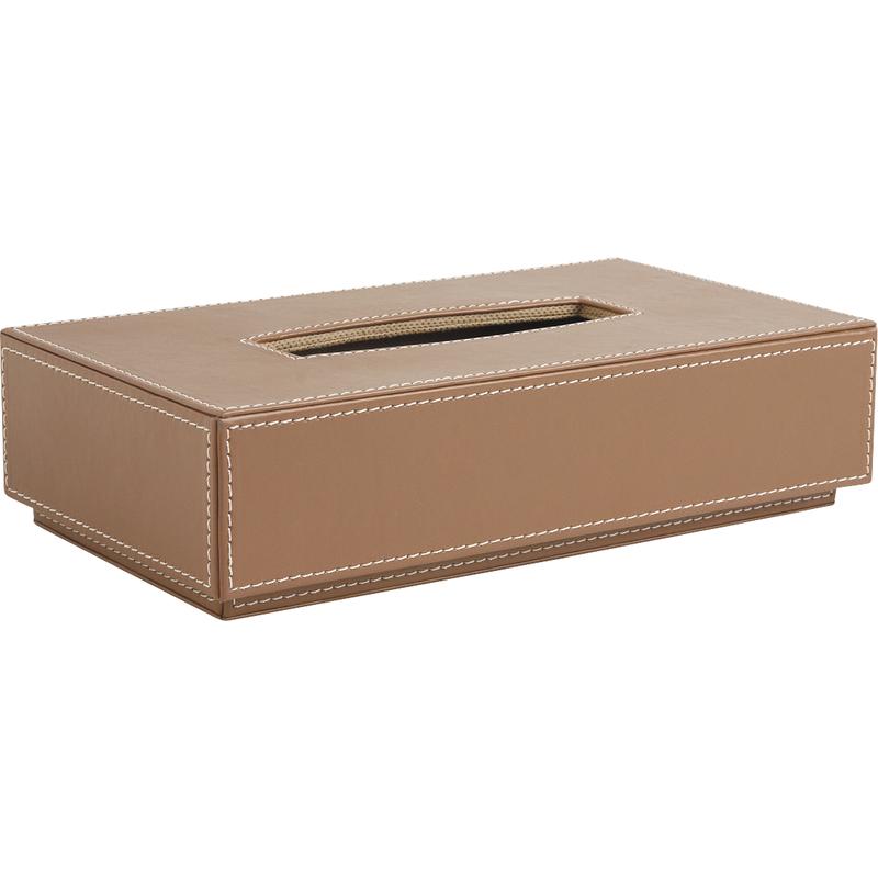 Boite à mouchoirs en simili cuir classique
