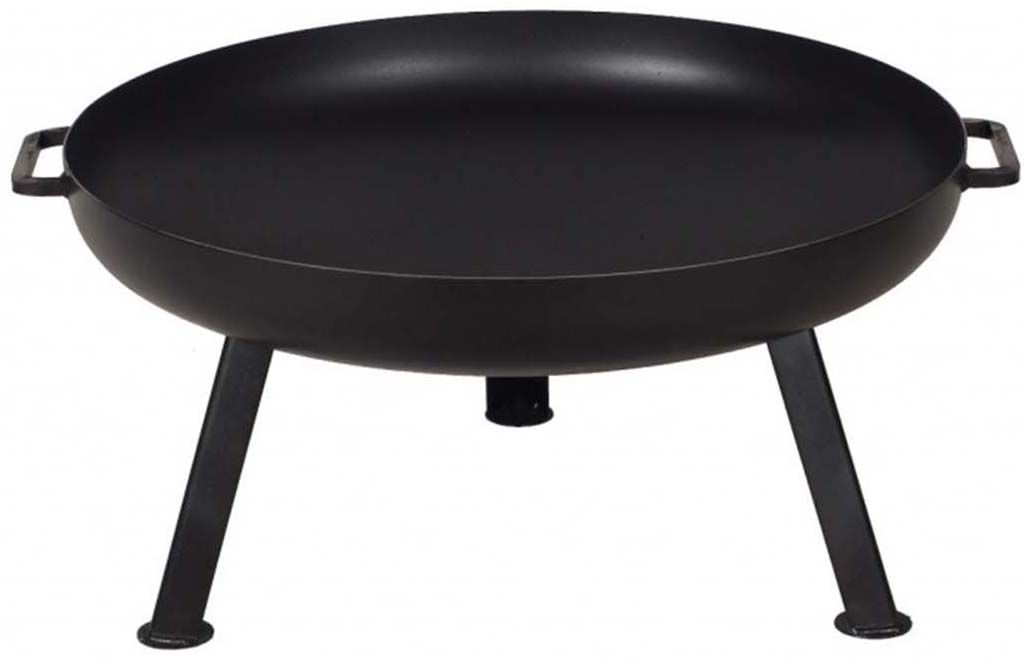 Brasero rond en acier peint 3 pieds fins 70 cm