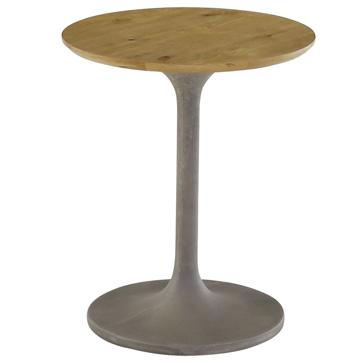 Bout de canapé béton et chêne Iris